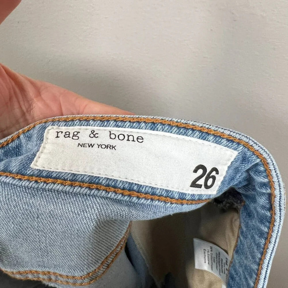 Rag & Bone Casey High Rise Ankle Flare Jeans Size 26 Lucy Light Wash Distressed - Picture 5 of 14